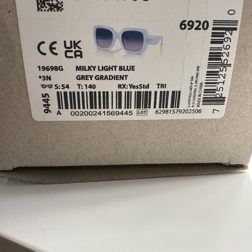 Tory Burch Milky Light Blue Sunglasses